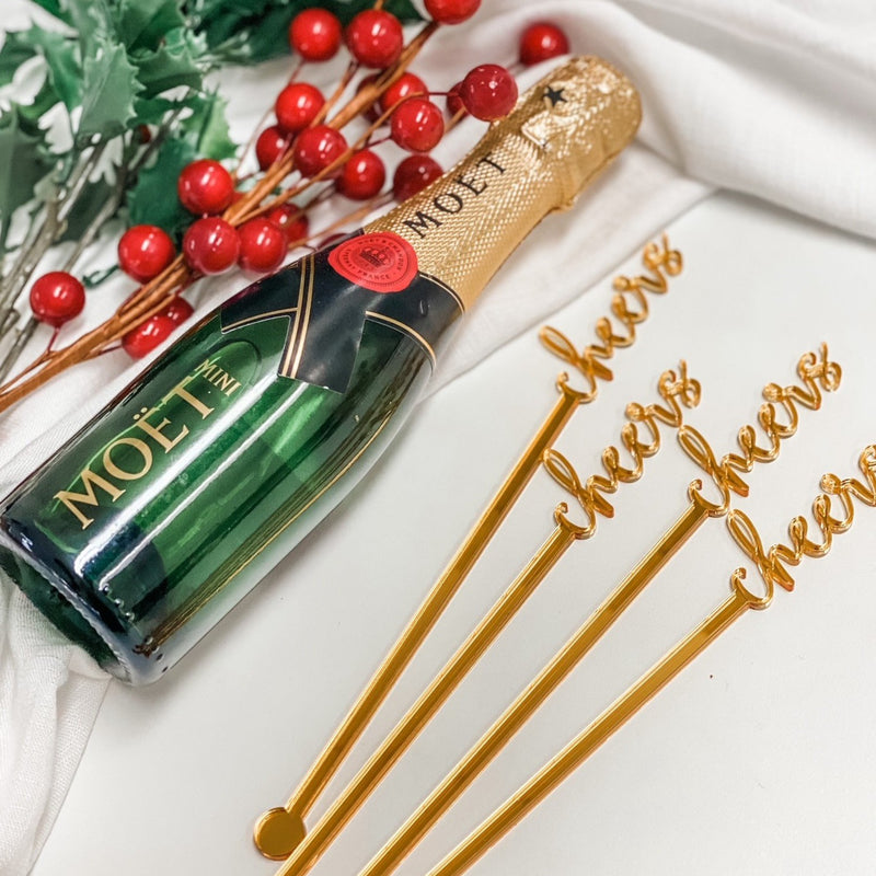 Cheers Cocktail Stirrers - The Confetti Gift Co