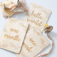 Wooden Baby Milestone Cards - The Confetti Gift Co