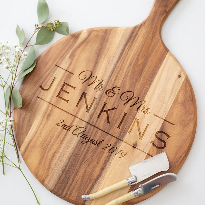 Personalised Wooden Cheese Board - The Confetti Gift Co