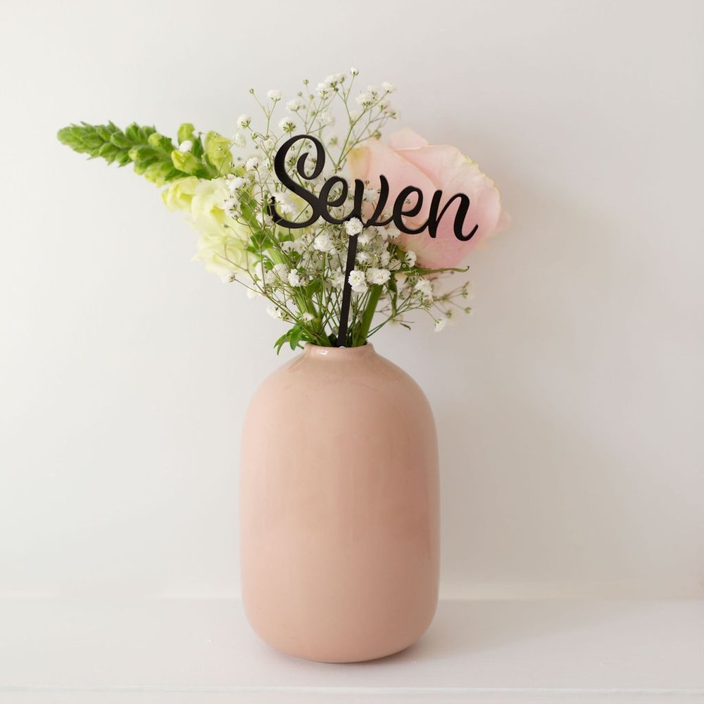 Table Number on a stick - The Confetti Gift Co
