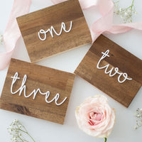 Wooden Table Numbers - The Confetti Gift Co