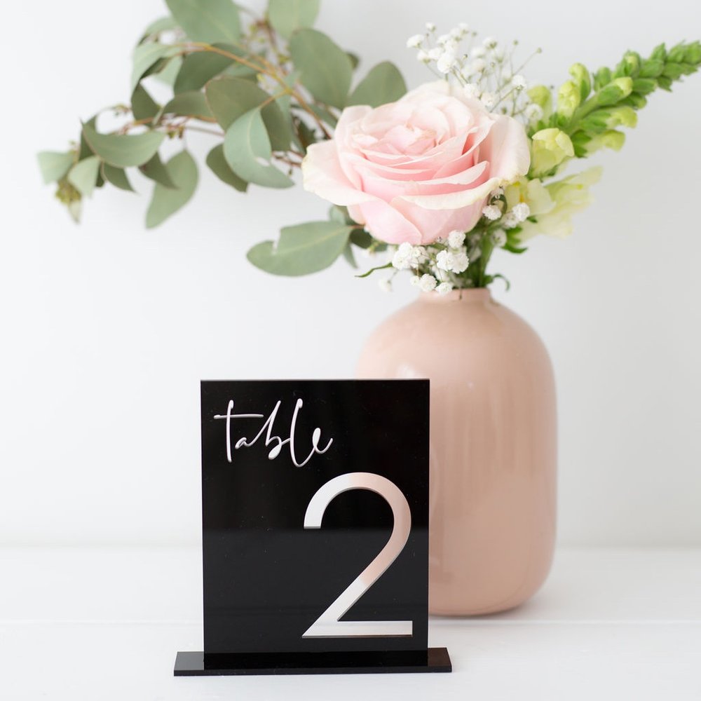 Cut Out Rectangular Table Numbers - The Confetti Gift Co