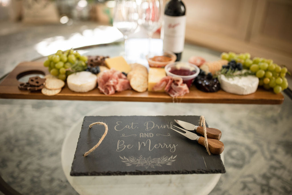 Slate Christmas Cheese Board - The Confetti Gift Co