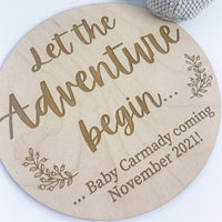 Adventure Pregnancy Plaque - The Confetti Gift Co