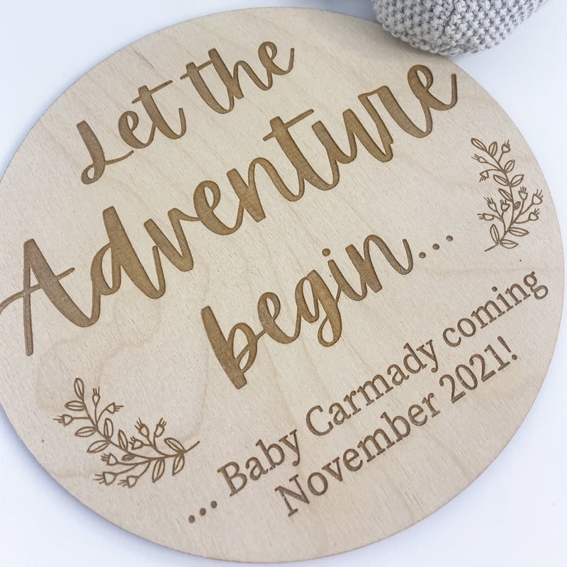 Adventure Pregnancy Plaque - The Confetti Gift Co