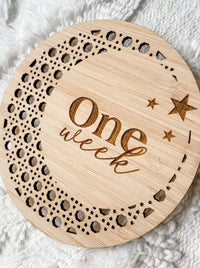 Rattan Celestial Milestone Cards - The Confetti Gift Co