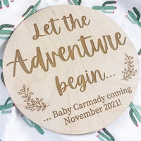 Adventure Pregnancy Plaque - The Confetti Gift Co
