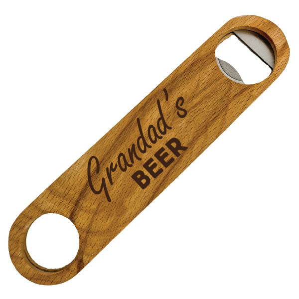 Dad/Grandad's Beer - Wooden Bottle Opener - The Confetti Gift Co
