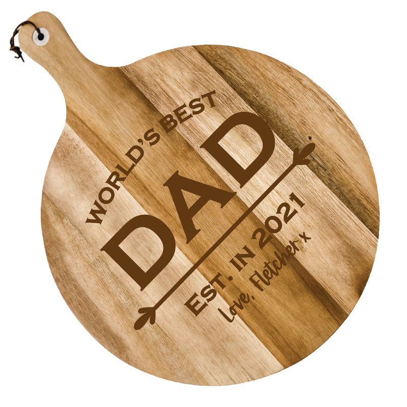 World's Best Dad Personalised Cheeseboard - The Confetti Gift Co