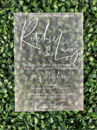 A5 Etched Wedding Invitations - The Confetti Gift Co