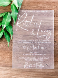 A5 Etched Wedding Invitations - The Confetti Gift Co