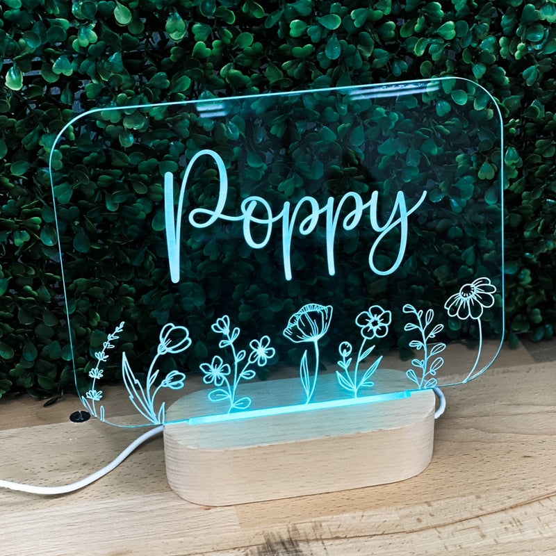 Floral Night Light - The Confetti Gift Co