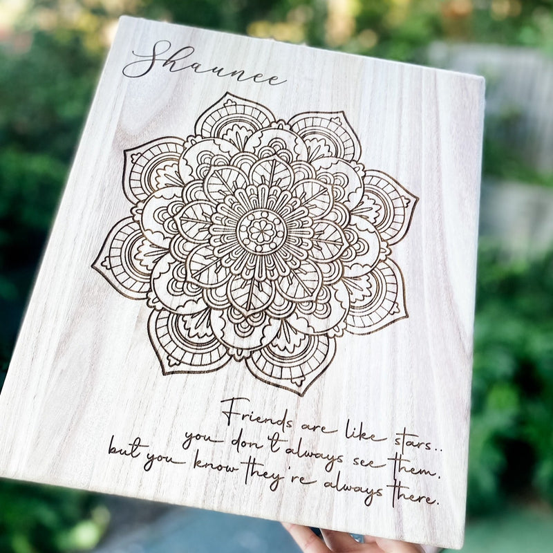 Mandala Wooden Gift Box - The Confetti Gift Co