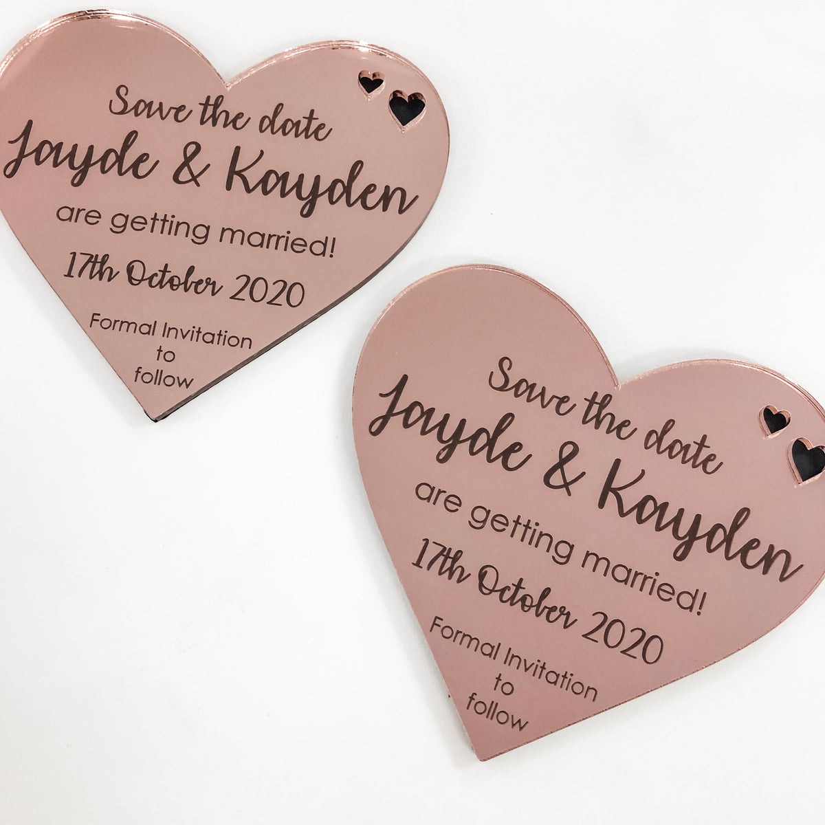 Save the Date Heart Magnets - The Confetti Gift Co