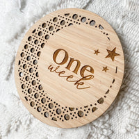 Rattan Celestial Milestone Cards - The Confetti Gift Co