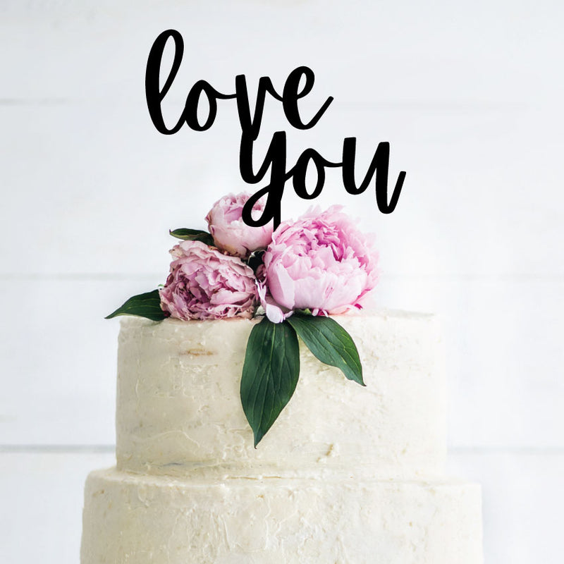 Love You Cake Topper - The Confetti Gift Co