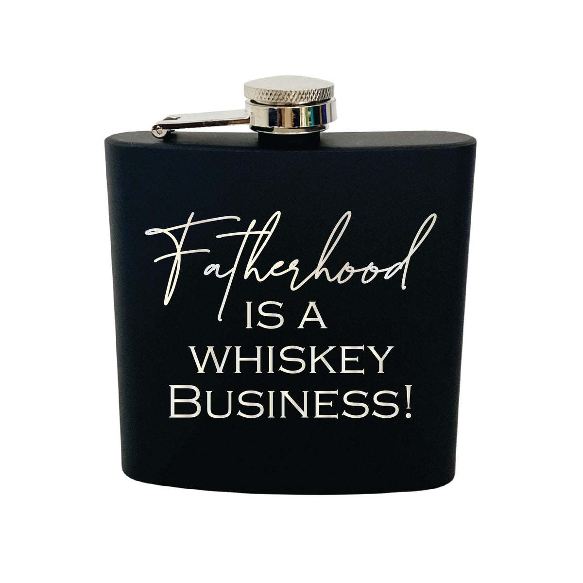 Fatherhood is a Whiskey Business! Flask - The Confetti Gift Co