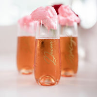 Personalised Stemless Champagne Glasses - The Confetti Gift Co