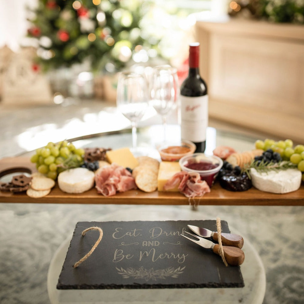 Slate Christmas Cheese Board - The Confetti Gift Co