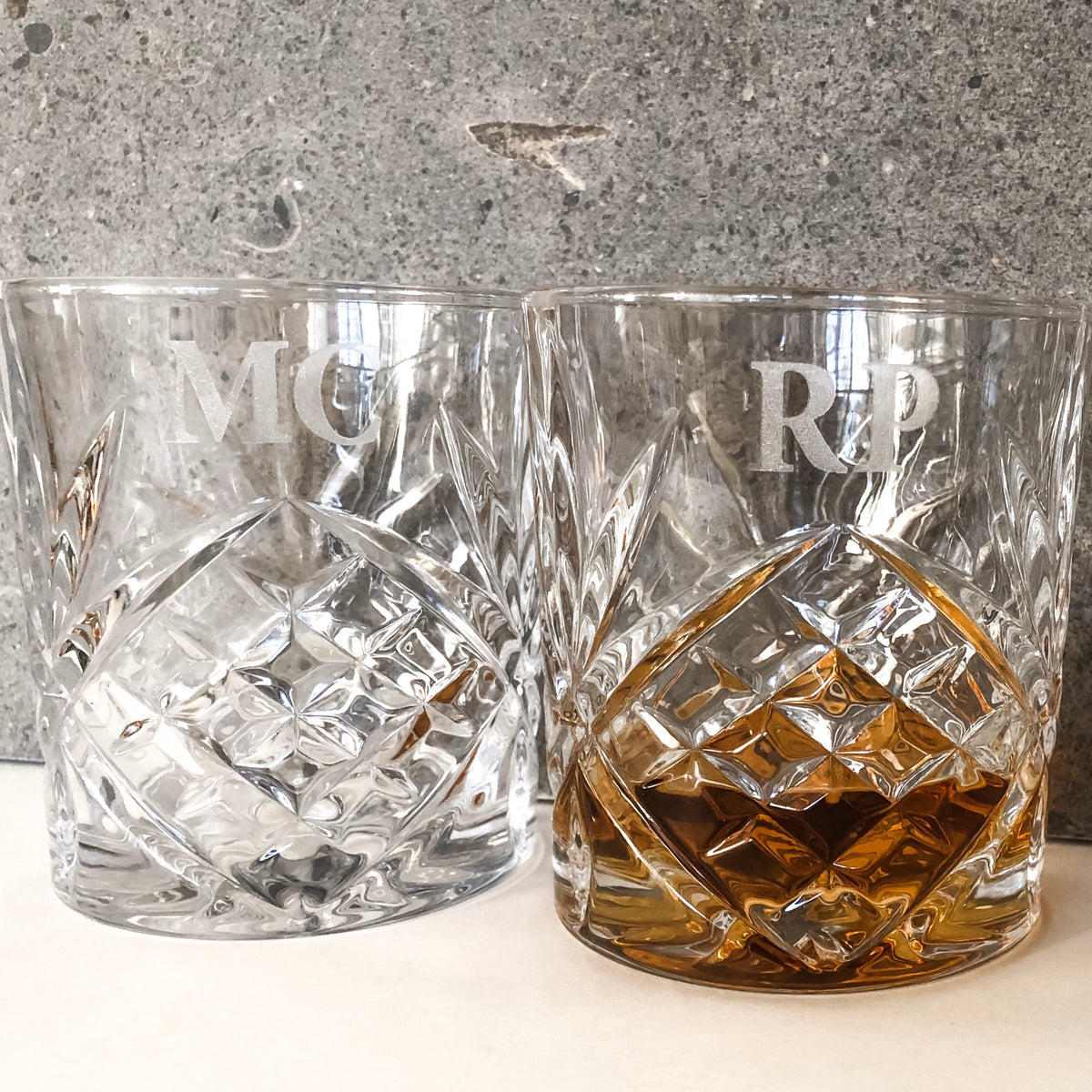 Etched Whiskey Glasses - The Confetti Gift Co